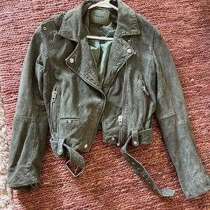 Blank NYC Suede Moto Jacket- Green